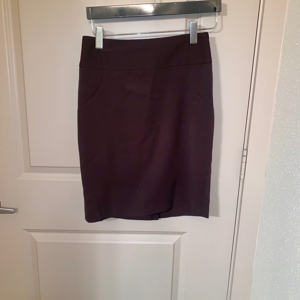 Brown pencil skirt